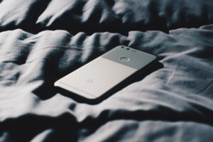 Phone on the bed