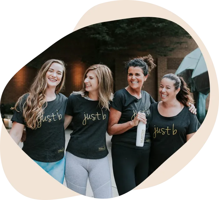 pms3 group of BeBalanced women walking and laughing together