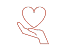 hand holding a heart icon